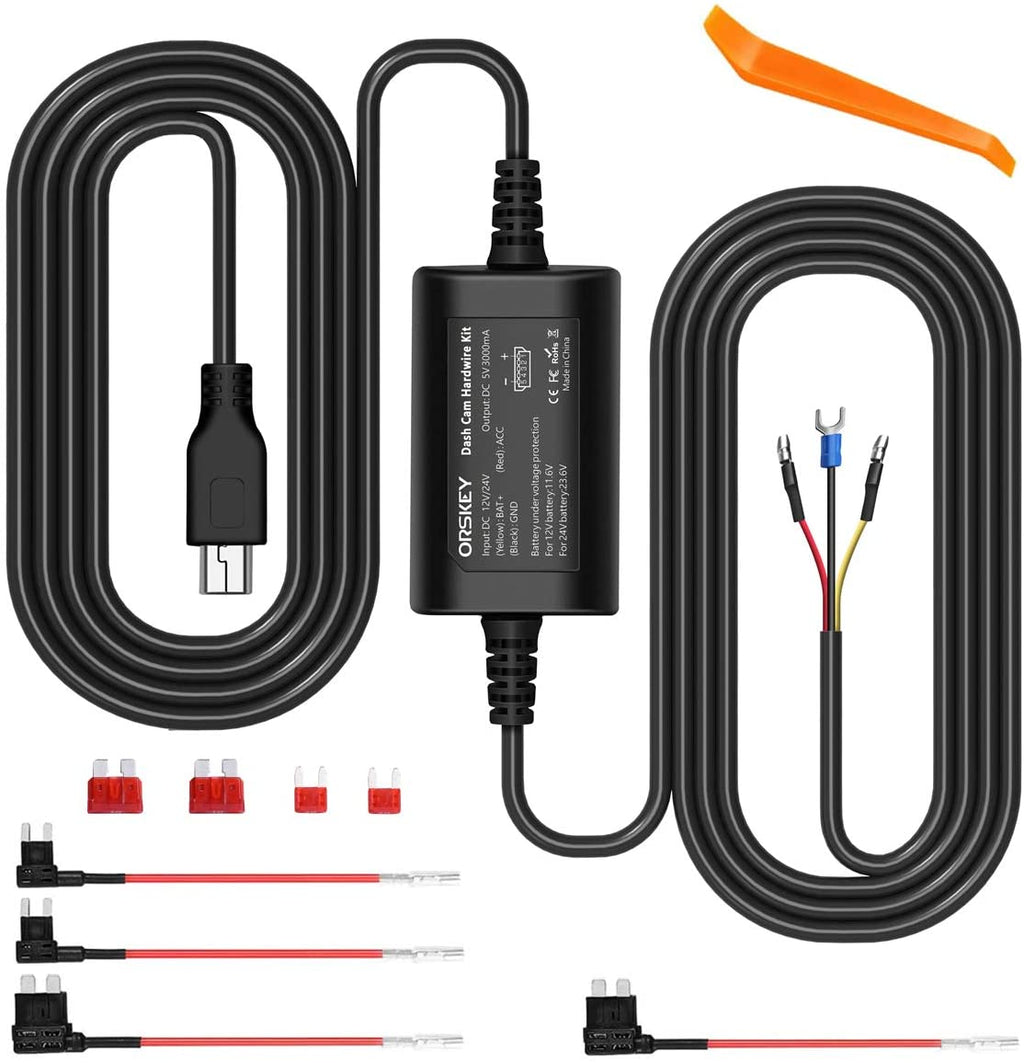 Hardwire kit Mini USB 2-wire - Dashcamdeal